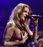 Tove Lo flashes her underwear as she grinds on stage during 