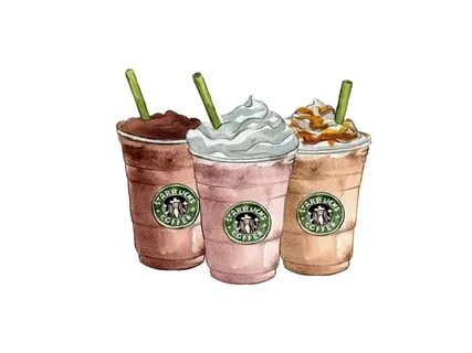 Download Coffee Frappuccino Ice Starbucks Drawing Cream Clip