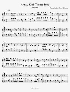 Krusty Krab Theme Song Sheet Music Composed By Transcribed -