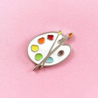 Paint Palette Enamel Pin (495 PHP) ❤ liked on Polyvore featu