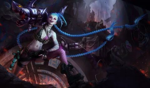 обои : 6000x3541 px, Искусство фэнтези, Jinx League of Legen