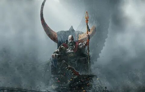 Обои Kratos, Кратос, God Of War, Blades of Chaos, Клинки Хао