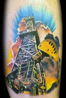 40 Oilfield Tattoos For Men - Oil Worker Ink Design Ideas Ta