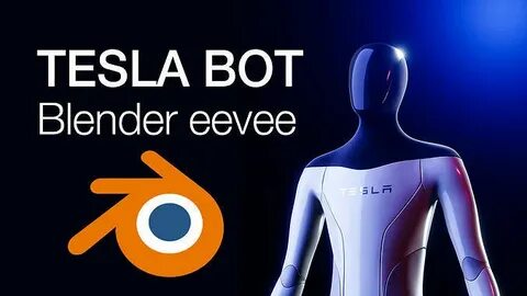 3D model Tesla Bot Hyper 3D model quality - Blender eevee Re