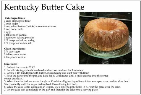 Kentucky Butter Cake, 2020
