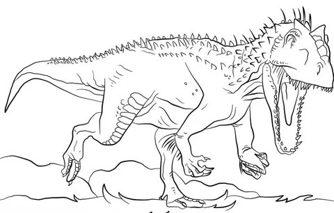 Dinosaur Jurassic Park Indominus Rex Coloring Page Dinosaur 