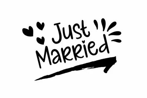 SVG Just Married DXF PNG jpg Cutting File Cricut silhouette 