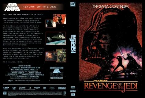 Star Wars Revenge of the Jedi- Movie DVD Custom Covers - 308