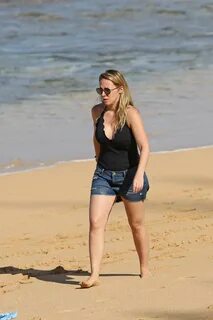 Haylie Duff in Jeans Shorts on the beach -11 GotCeleb