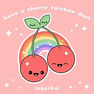 Have a cherry rainbow day from sugarhai. Twins baby shower i