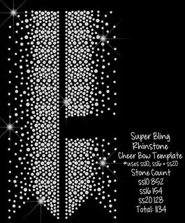 Super Bling Rhinestone Cheer Bow Strip Template by PuttaBowO