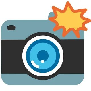 Camera with flash emoji clipart. Free download transparent .