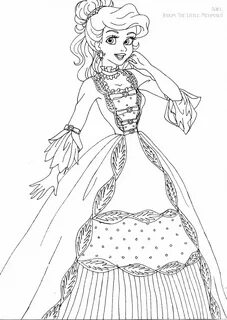 Ariel deluxe gown lineart by LadyAmber Marie princess Идеи д