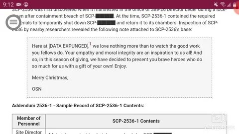 Reading SCPs: SCP-2536 (The Gift that Keeps on Giving)