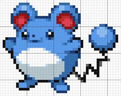 Marill Pixel art pokemon, Pixel art, Pixel art pattern