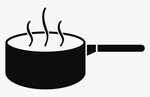 Boiling Pot Icon Clipart , Png Download - Black And White Po