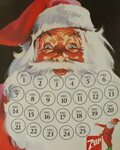 Printable 7 up santa calendar from the 80's Santa countdown 