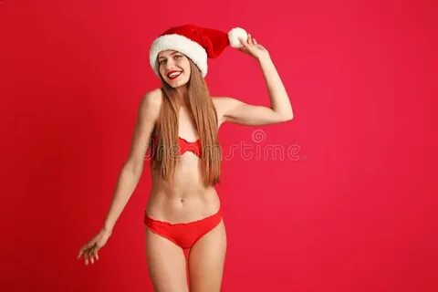 Santa in swimsuit stock image. Image of donate, happiness - 