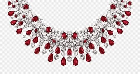 Free download Red-and-diamond encrusted bib necklace, Jewell