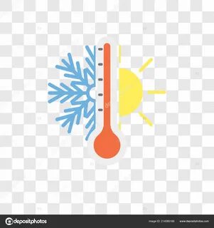 Thermostat Vector Icon Isolated Transparent Background Therm