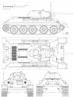 T-34 blueprints Танк, Армия, Развлечения