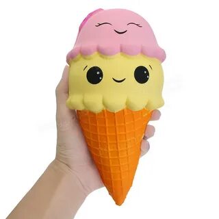 Squishy Ice Cream Cone Jumbo 22cm Slow Rising With Packaging