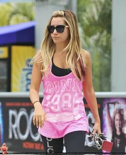 Ashley Tisdale arriving at the Equinox gym in West Hollywood