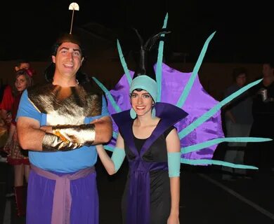 close up of our Yzma & Kronk costumes Disney villain costume