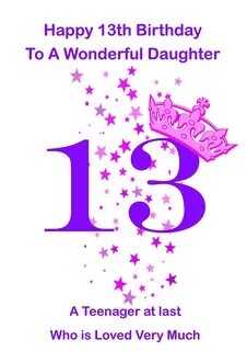 Happy 13th Birthday Daughter Birthday Cake