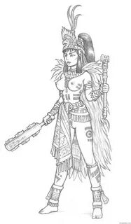 40+ Most Popular Aztec Female Warrior Drawing Tasya Kinderwa