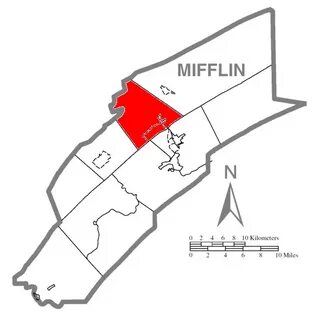 File:Map of Mifflin County Pennsylvania Highlighting Brown T