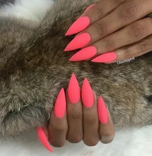 Neon Pink Stiletto Nails . Pink stiletto nails, Dance nails,