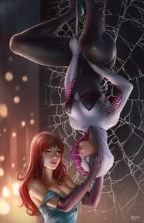 Spider Gwen and MJ by NOPEYS Spider gwen, Spider gwen art, M