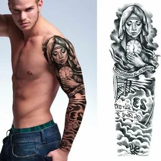 Crazy-m 4 Blätter temporäre Arm Tattoos Aufkleber für Männer