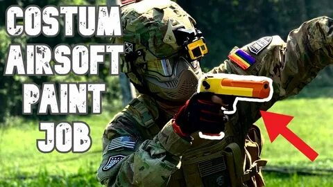 Nerf - Custom Airsoft Paint Job tutorial and (Game Play) - Y