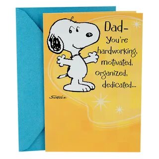 Hallmark Funny Father's Day Card for Dad (Peanuts Snoopy and