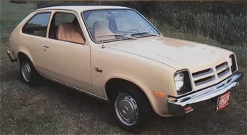 Number 4-white Chevy Chevette - My first car was a Chevette 