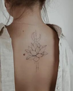 Asya * Tattoo artist on Instagram: "Lotus and half moon 🤍 #a