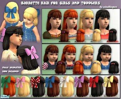 The Sims Resource - Barrette Hair for Girls n Toddlers