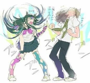 Ibuki and Hajime doing headbanging Danganronpa, Danganronpa 