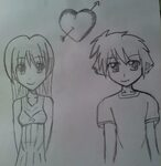 Cute Simple Anime Couple Drawings - Alivromaniaca