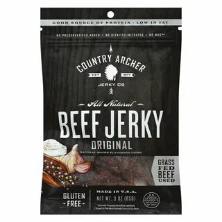 Country Archer Beef Jerky - Original - Case Of 12 - 3 Oz #su