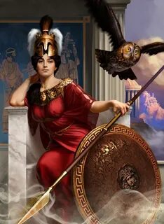 Фотопленер "Мифология Древней Греции и Рима" Athena goddess,