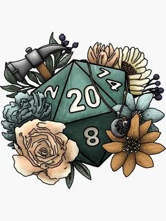 "Cleric Class D20 - Tabletop Gaming Dice" Stickers by SweetD