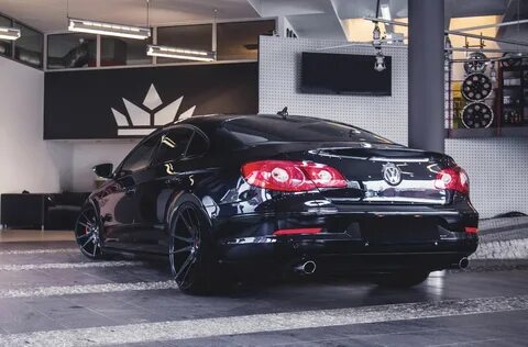 Black VW CC with Custom Rear Diffuser - Photo by JR Wheels V