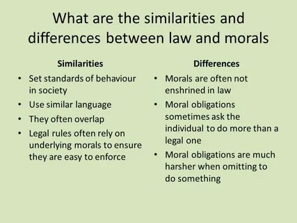 Concepts of Law Essays. Law and Morality Past Paper Question