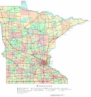 Printable maps, Map, Minnesota travel