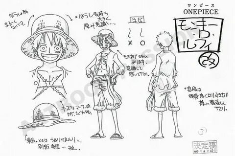 Monkey D. Luffy sheet, Character design, Official reference,