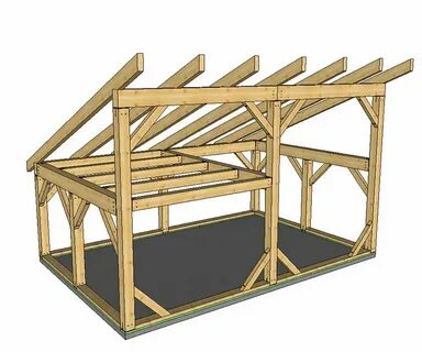 16' x 24' T-Rex Shed Roof Post and Beam - Timber Frame HQ - 