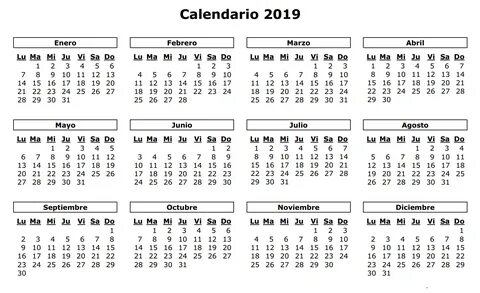 Calendario 2019 Chile Buyers guide